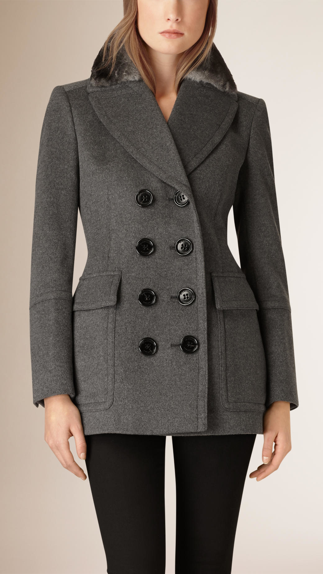 Women's Long Cashmere Coat With Fur Collar | Division of Global Affairs