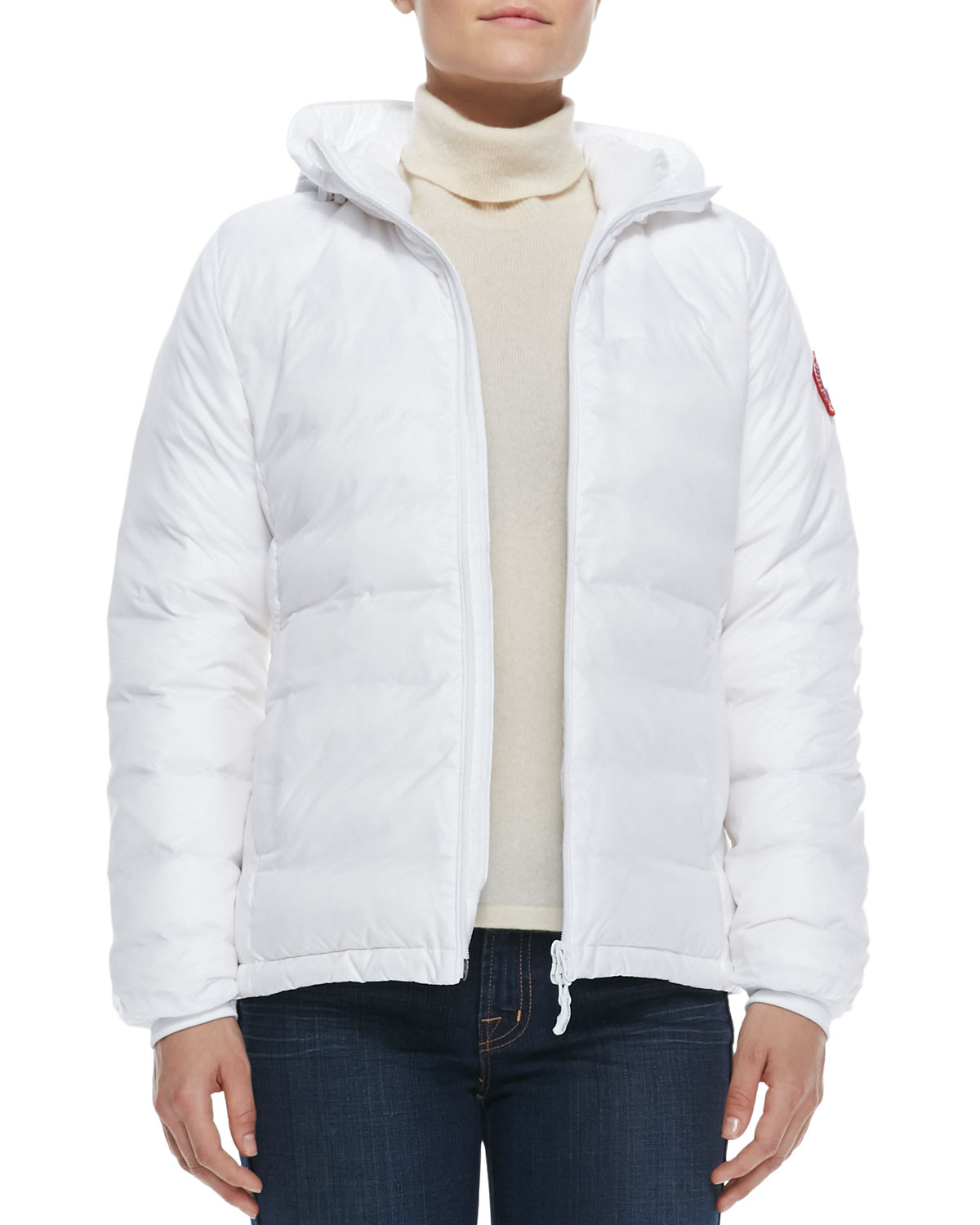 Canada goose Camp Hooded Puffer Jacket in White | Lyst