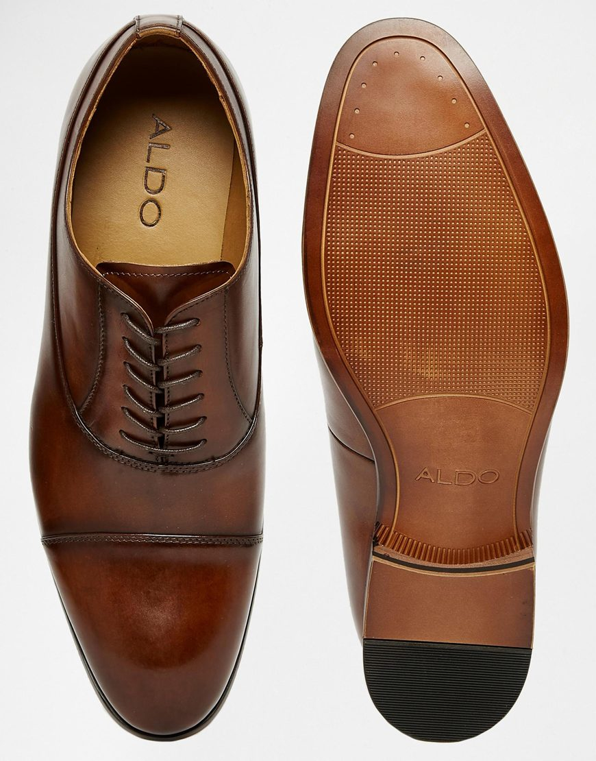 Lyst Aldo Maric Leather Shoes In Brown For Men