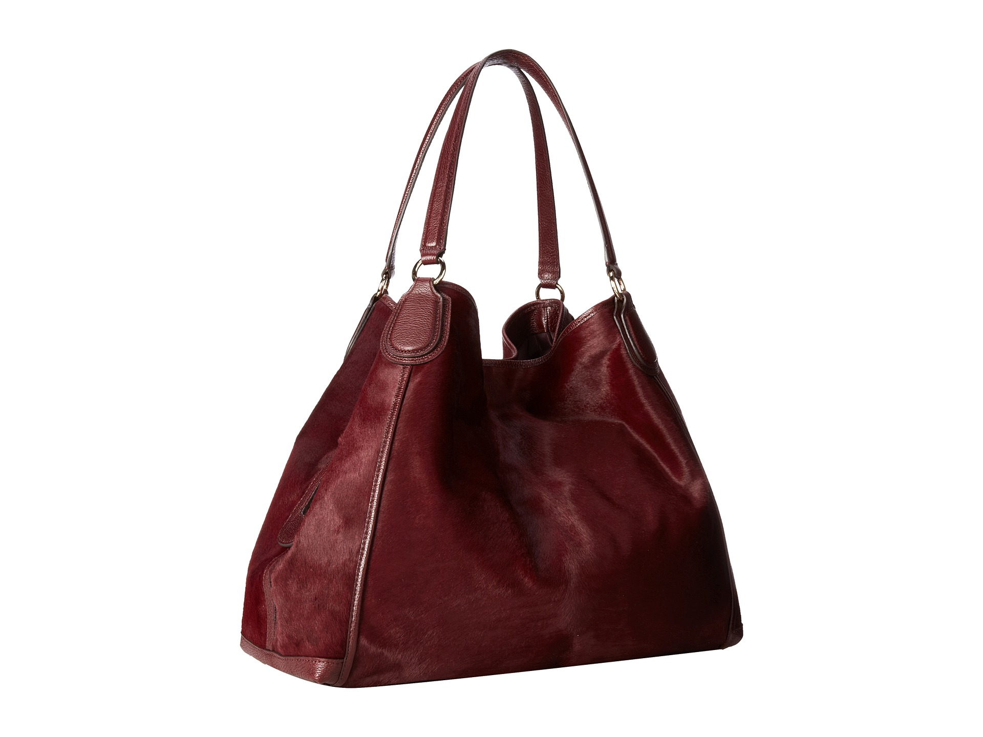 Lyst Coach Haircalf Large Edie Shoulder Bag in Purple