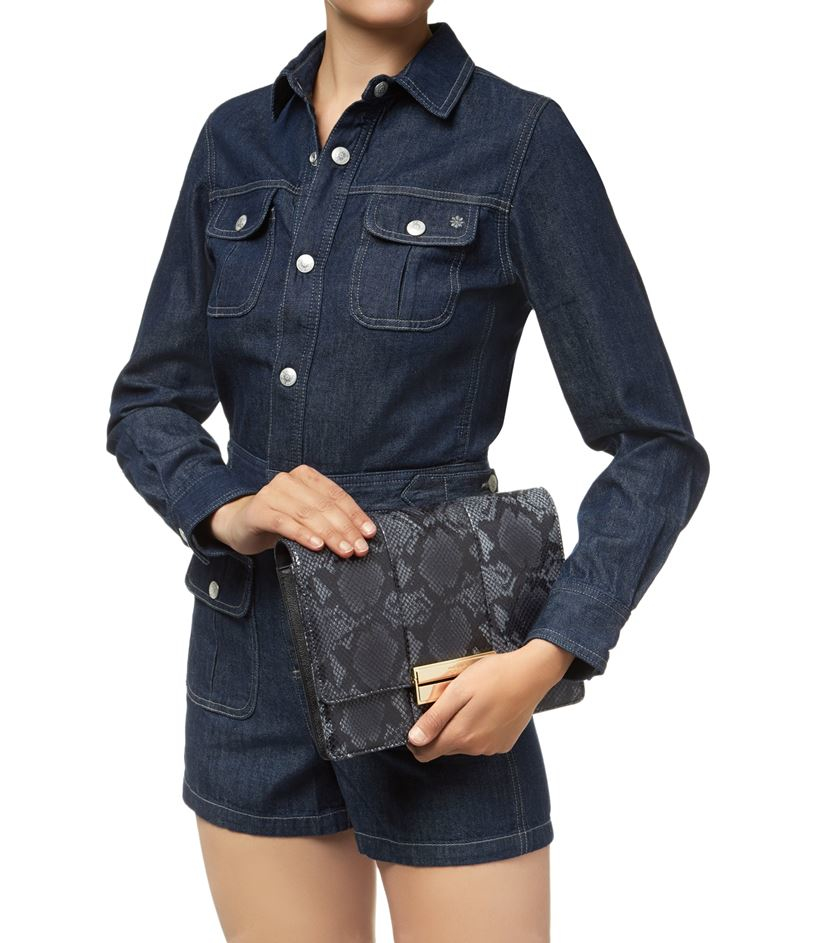 replica chloe handbags uk - See by chlo Kristen Python Clutch in Black | Lyst