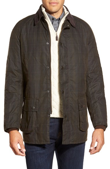 Barbour 'hemming' Slim Fit Tartan Plaid Waxed Jacket in Brown for Men ...