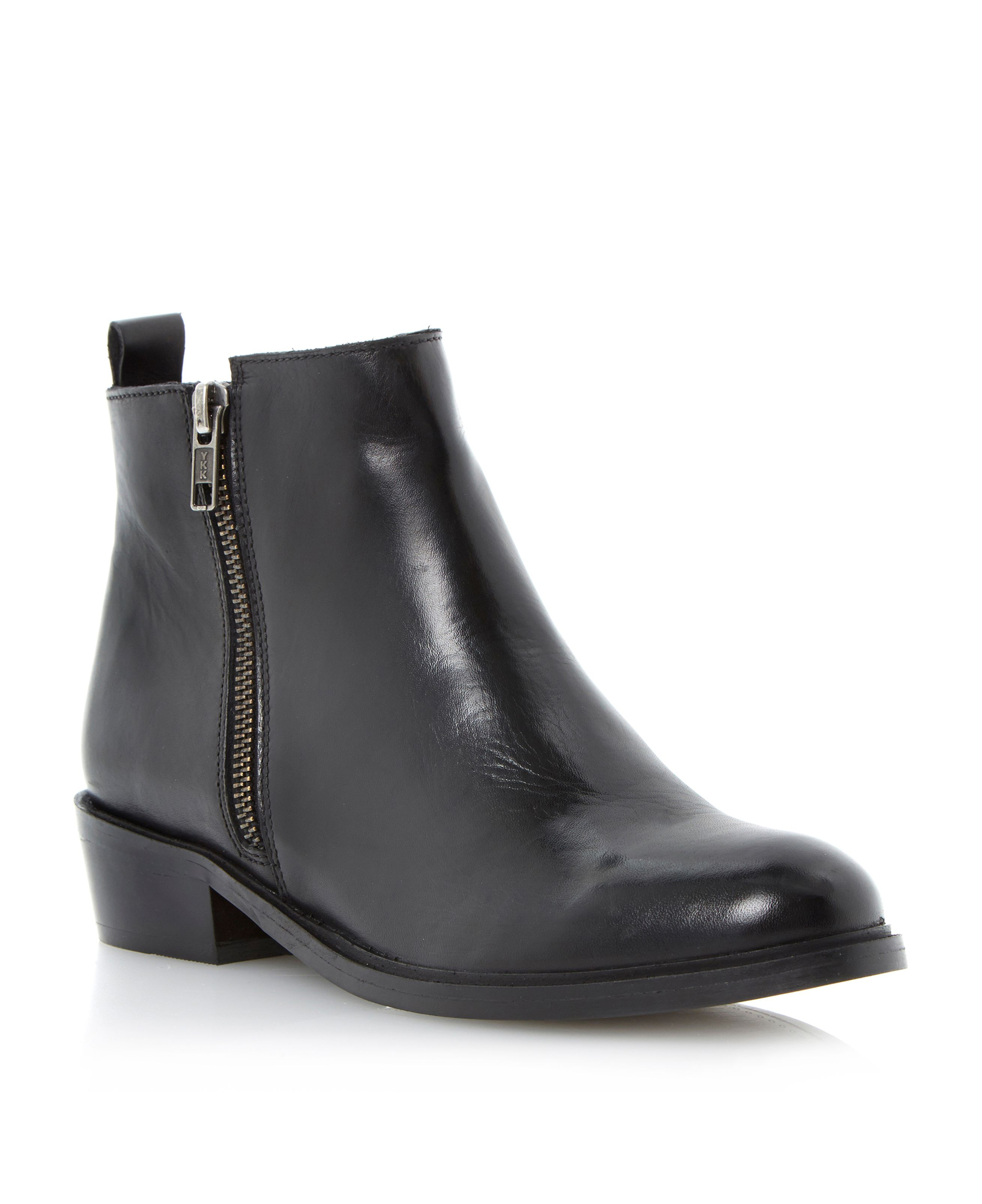 womens ankle boots with side zipper