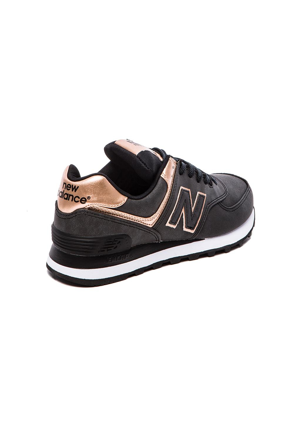 new balance 574 precious metals collection sneaker in charcoal