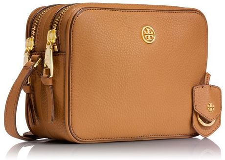 tory burch robinson pebbled double zip crossbody