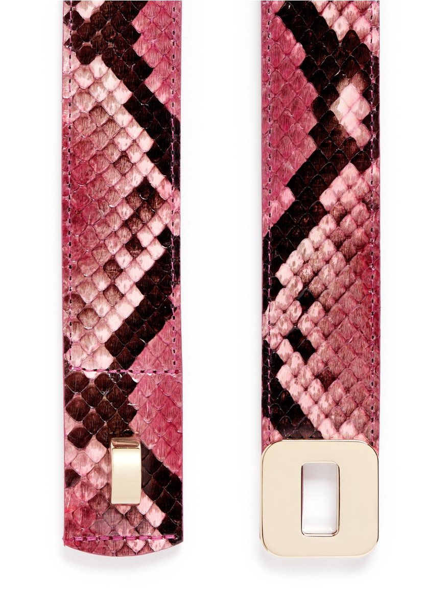 prada python print exotic leathers belt  