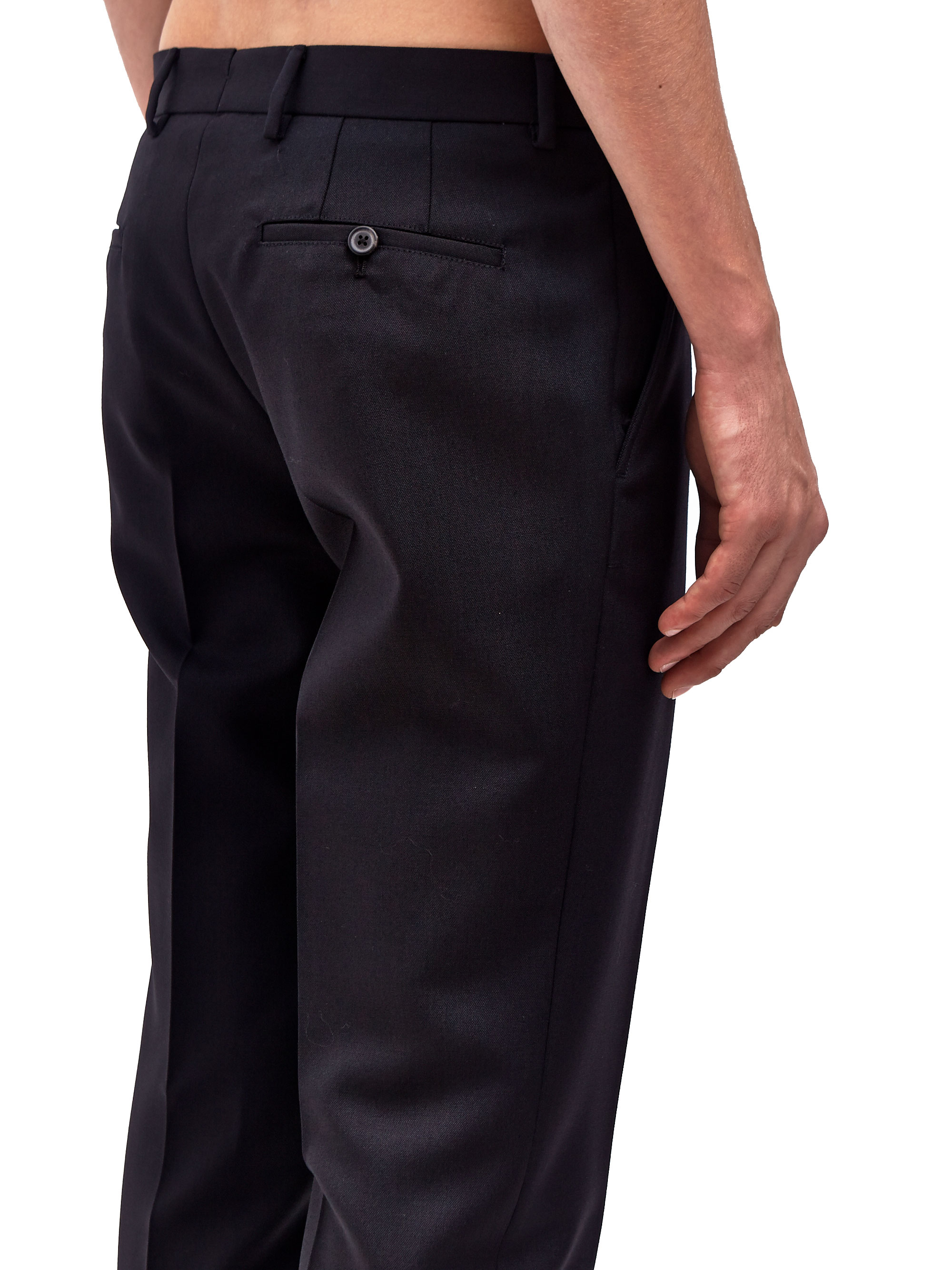 Lyst - Lanvin Mens Classic Slim Fit Mohair Canvas Pants in Black for Men