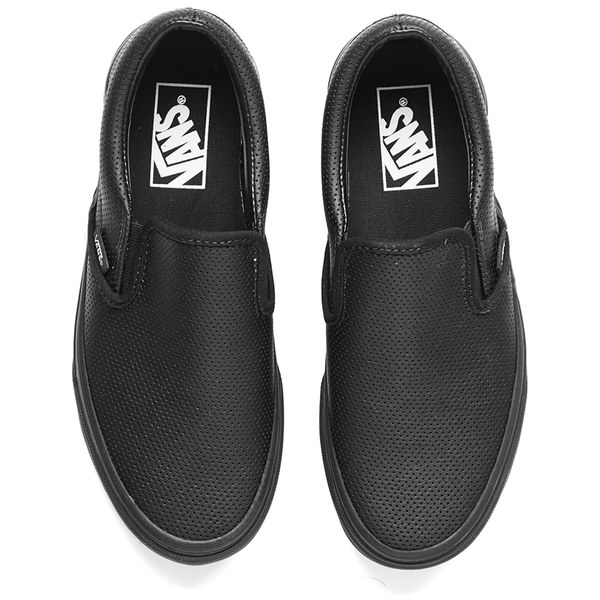 womens vans black leather slip on womens vans black leather slip on