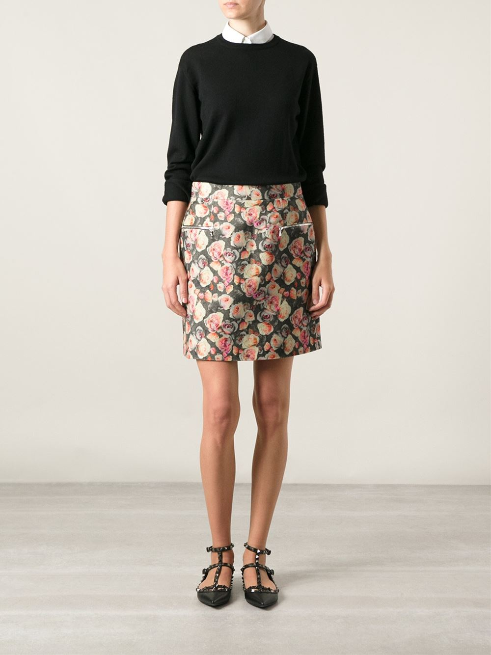 Lyst - Markus Lupfer English Rose Penelope Mini Skirt