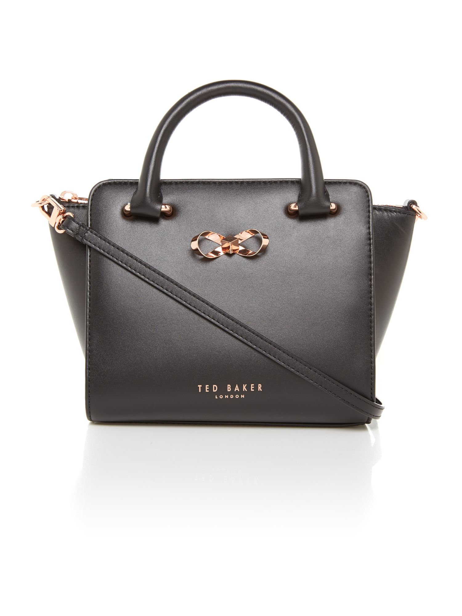 Ted baker Black Mini Loop Bow Tote Bag in Black Lyst