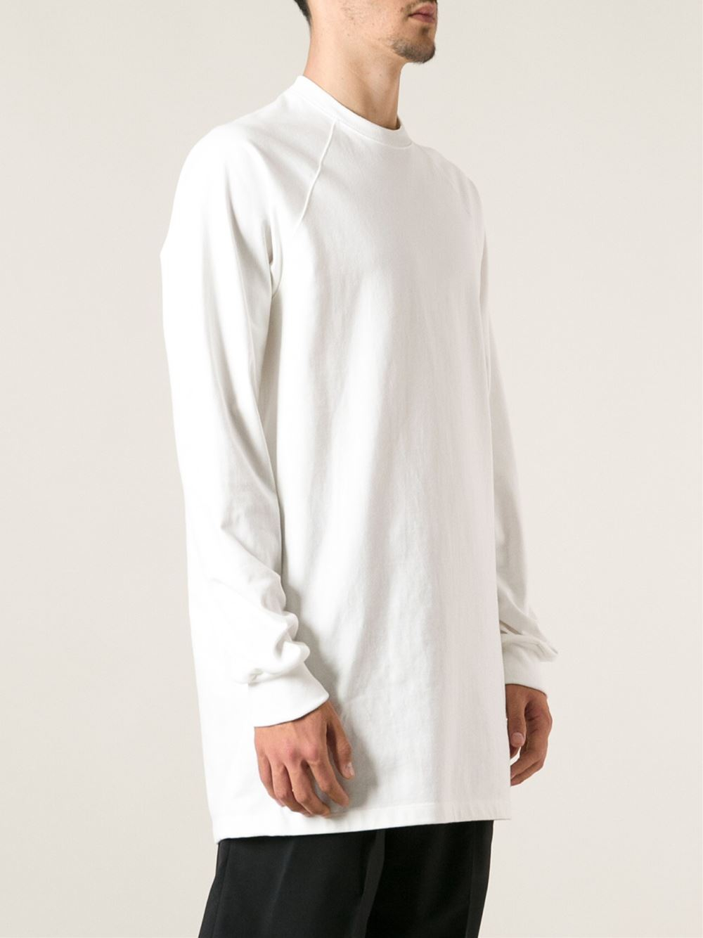 Lyst - Rick Owens Oversized Sweatshirt in White for Men
