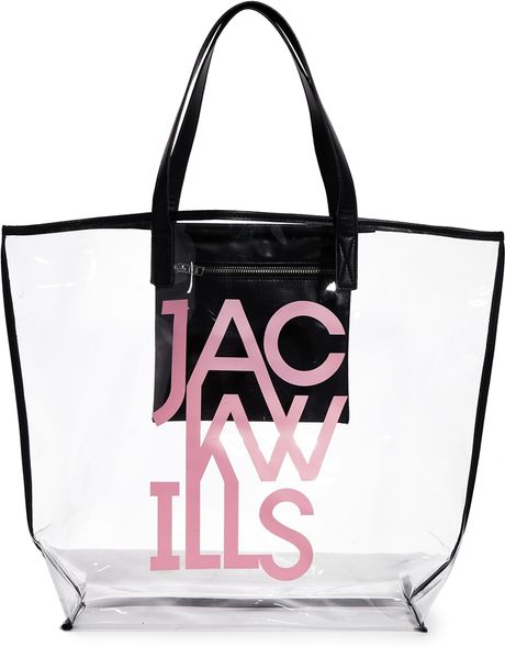 Jack Wills Graphic Tote in Transparent (Clear) | Lyst