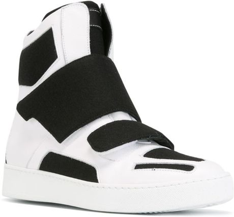 Giuliano Fujiwara Velcro Hi-Top Sneakers in White for Men | Lyst