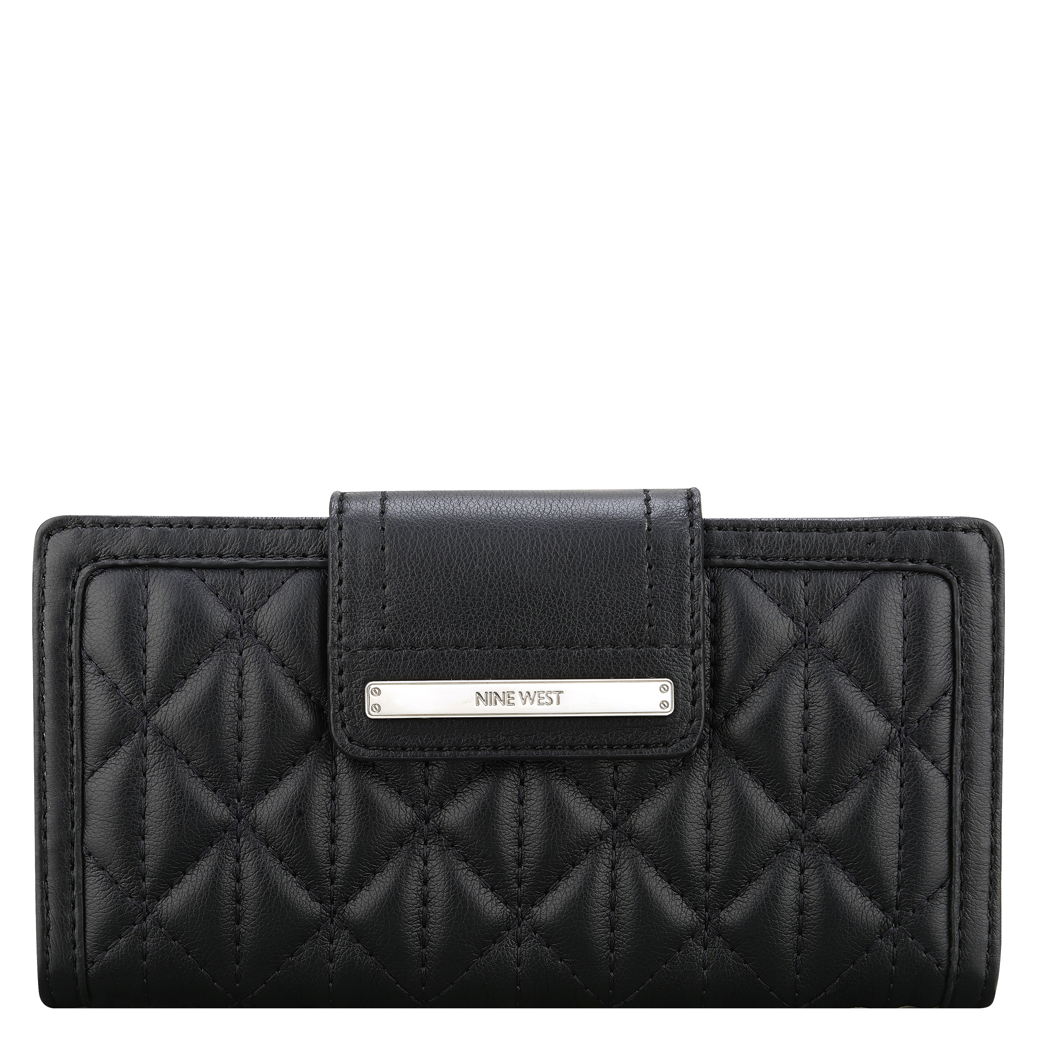 Nine west Glam Slam Continental Wallet in Black (BLACK SYNTHTIC) | Lyst