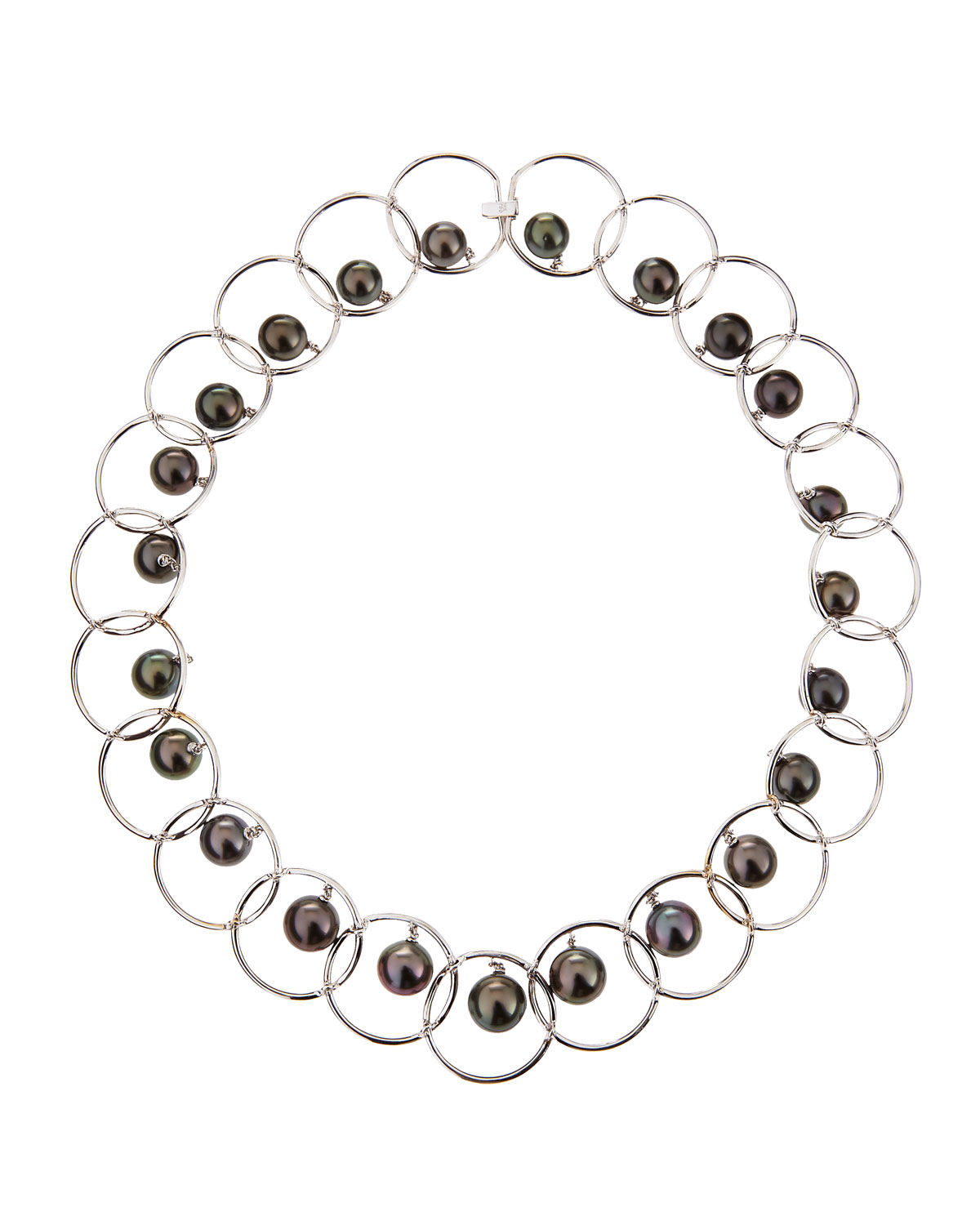 Lyst - Assael Roundlink Tahitian Pearl Choker Necklace in White