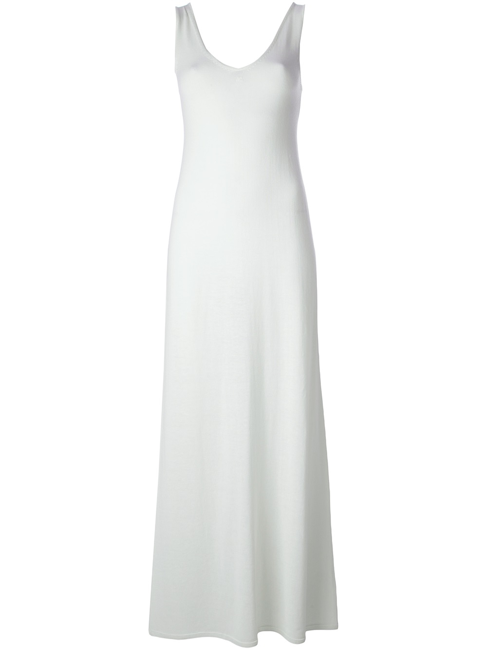 Courreges Long Sleeveless Sweater Dress in White | Lyst