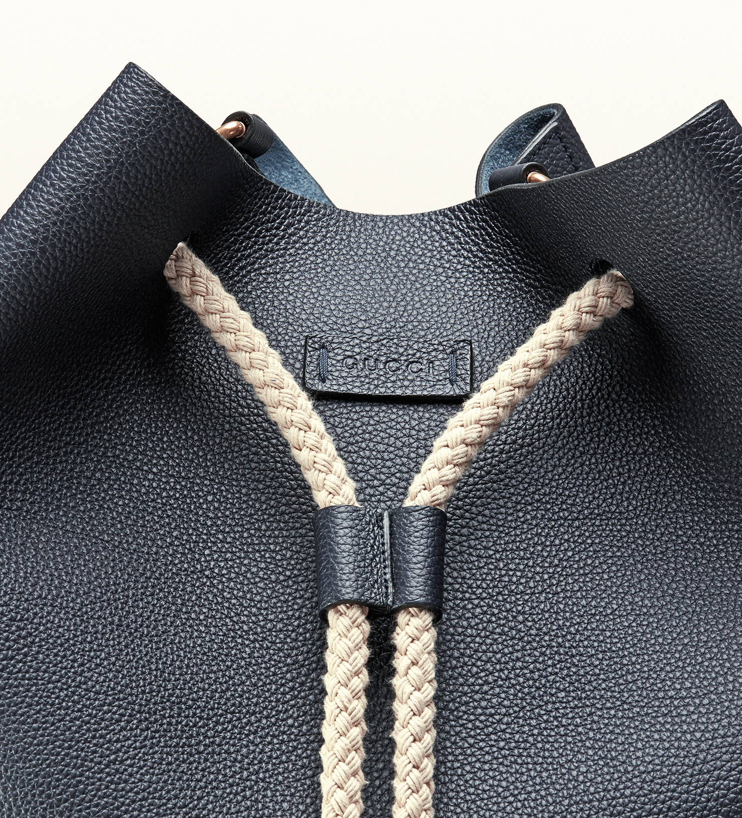 Gucci Leather Shoulder Bag With Rope Drawstring Closure in Blue for Men Lyst