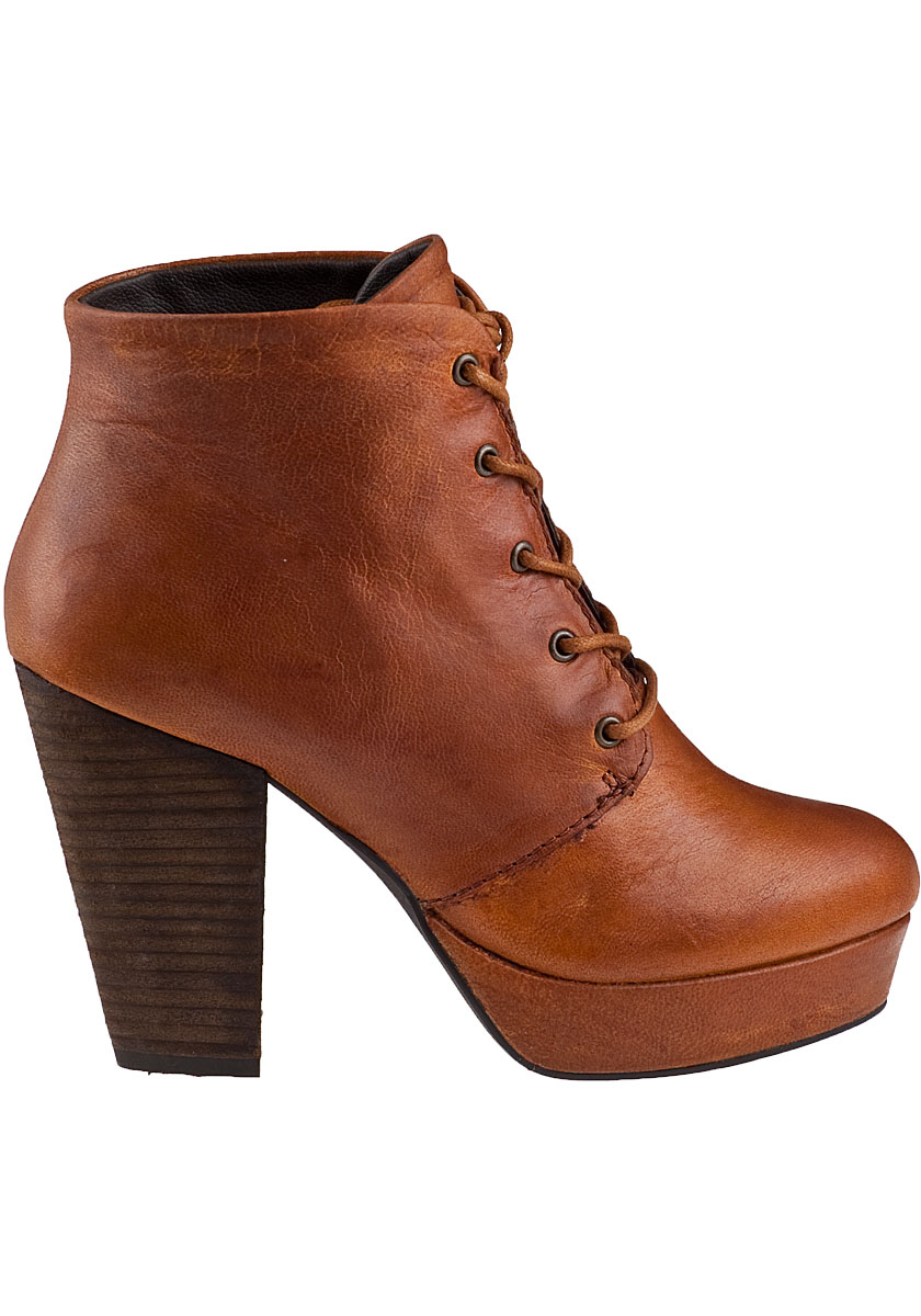 Steve madden Raspy Platform Boot Cognac Leather in Brown | Lyst