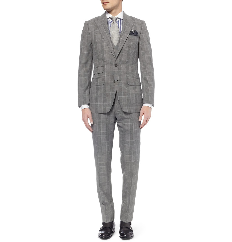 Thom Sweeney Grey Albemarle Threepiece Wool Suit in Gray for Men | Lyst