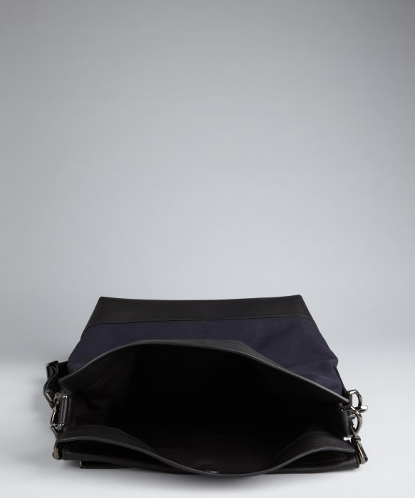 Lyst - Givenchy Navy Canvas and Leather Nightingale Foldover Flap ...