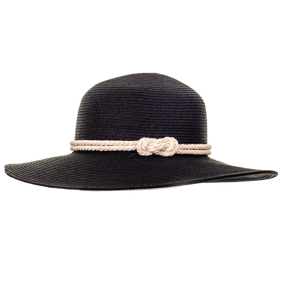 Black.co.uk Black Rope Trimmed Sun Hat in Black Lyst