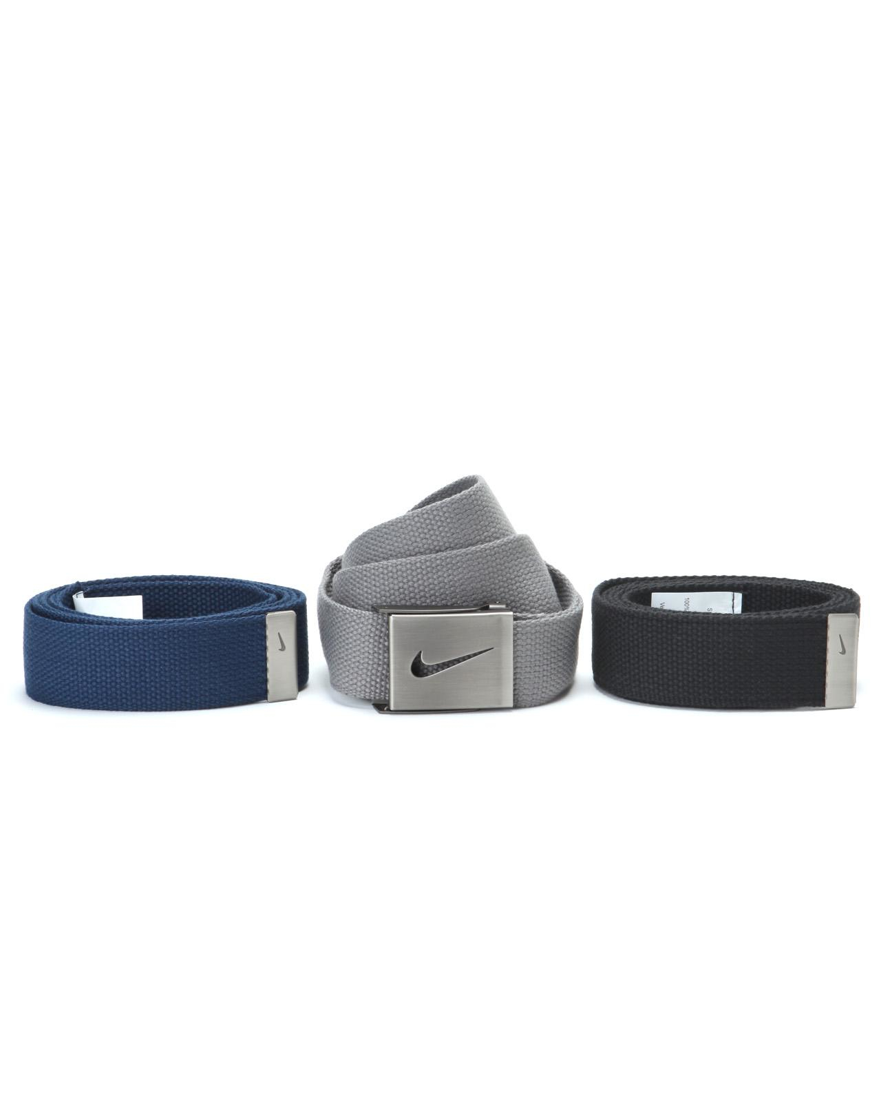 Lyst - Nike 3-Pack Web Belts in Gray for Men