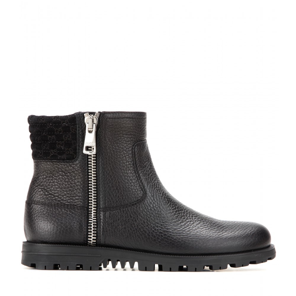 Justin Steel Toe Snake Boots: Gucci Boots Black Leather