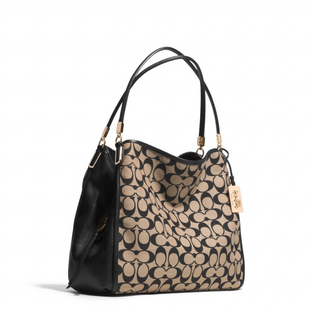 COACH Madison Small Phoebe Shoulder Bag in Printed Signature Fabric in ...