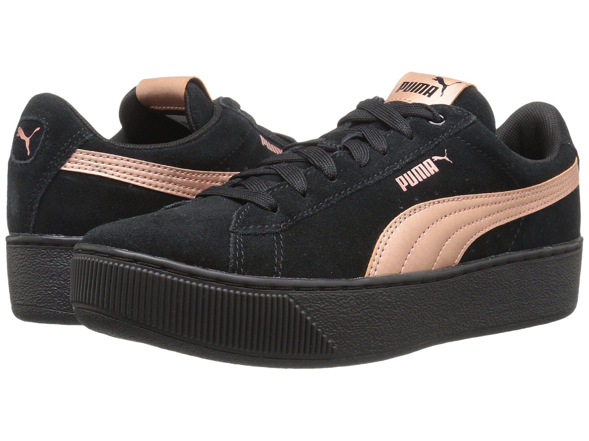 black platform trainers puma