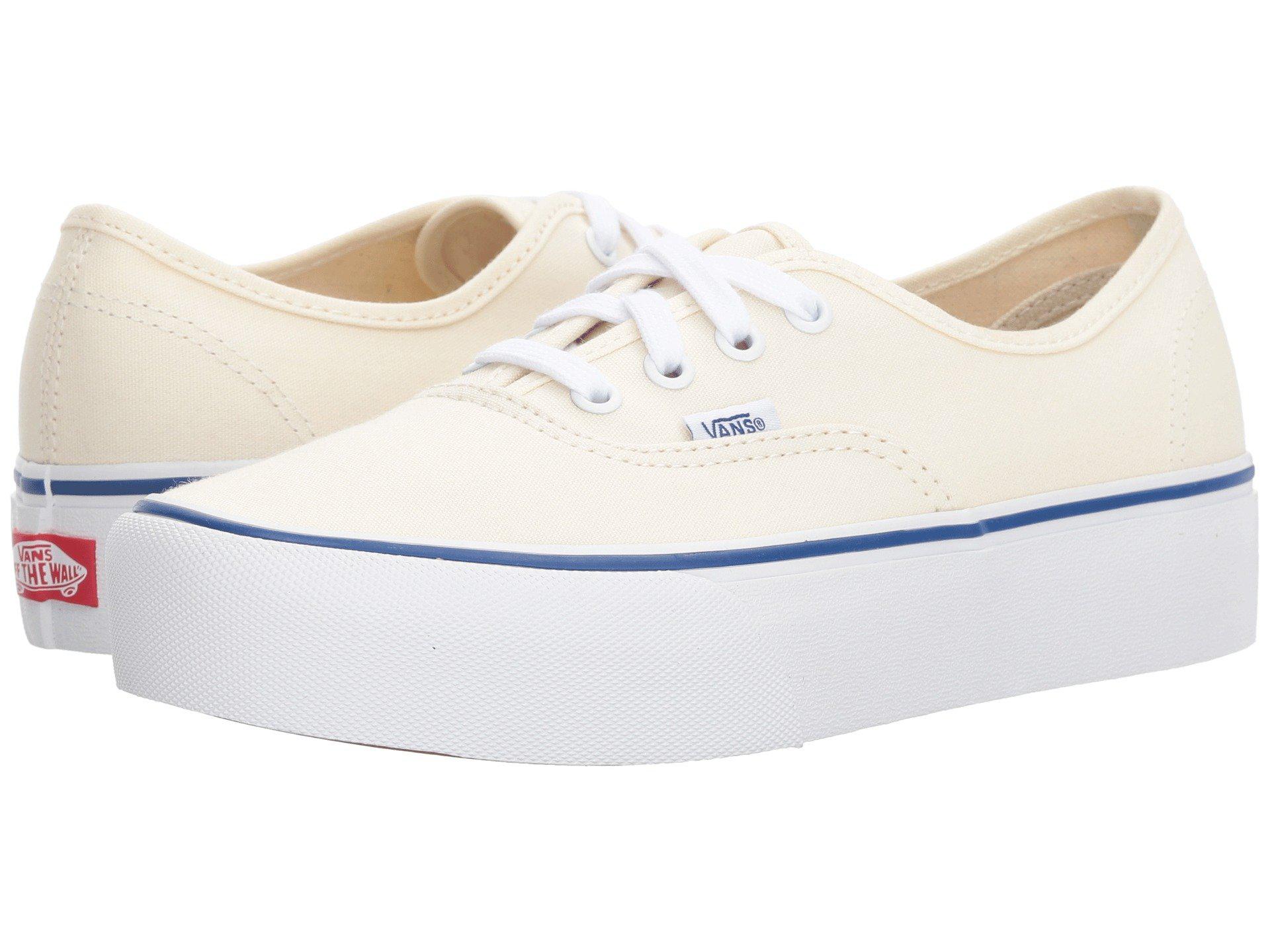 vans authentic platform true white