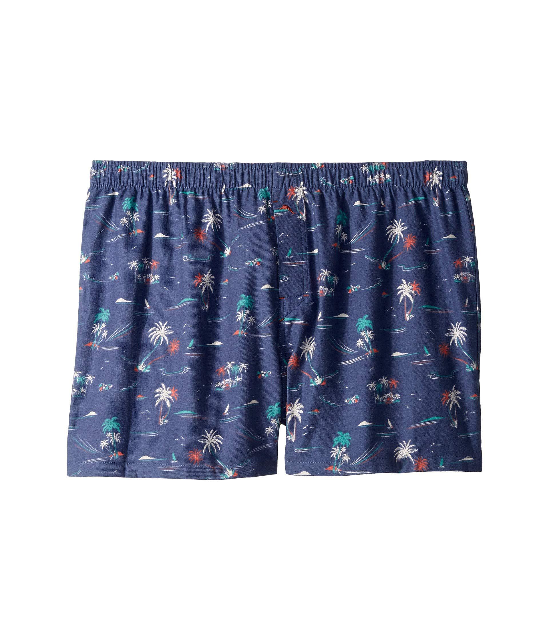 Lyst - Tommy Bahama Printed Flannel Boxer Shorts in Blue for Men