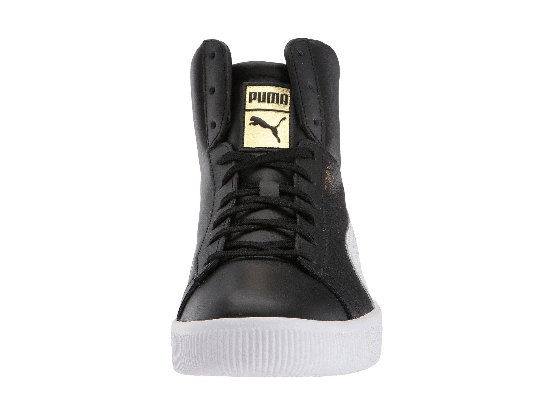puma clyde mid core foil black