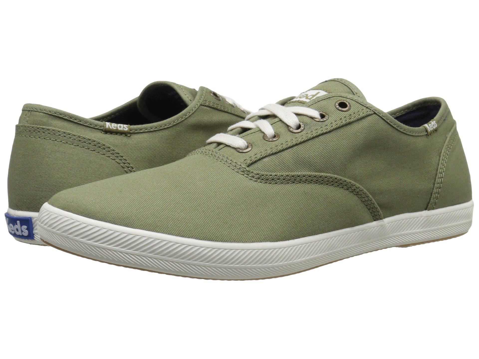 Download Keds Champion Solid Army Twill Sneaker in Green for Men - Lyst