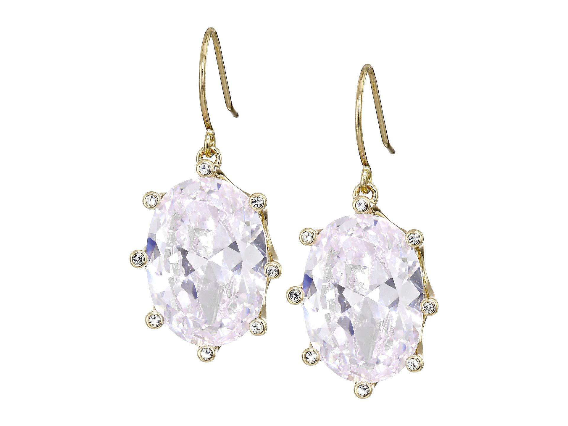 Lyst Kate Spade Shine On Oval Drop Earrings in Metallic