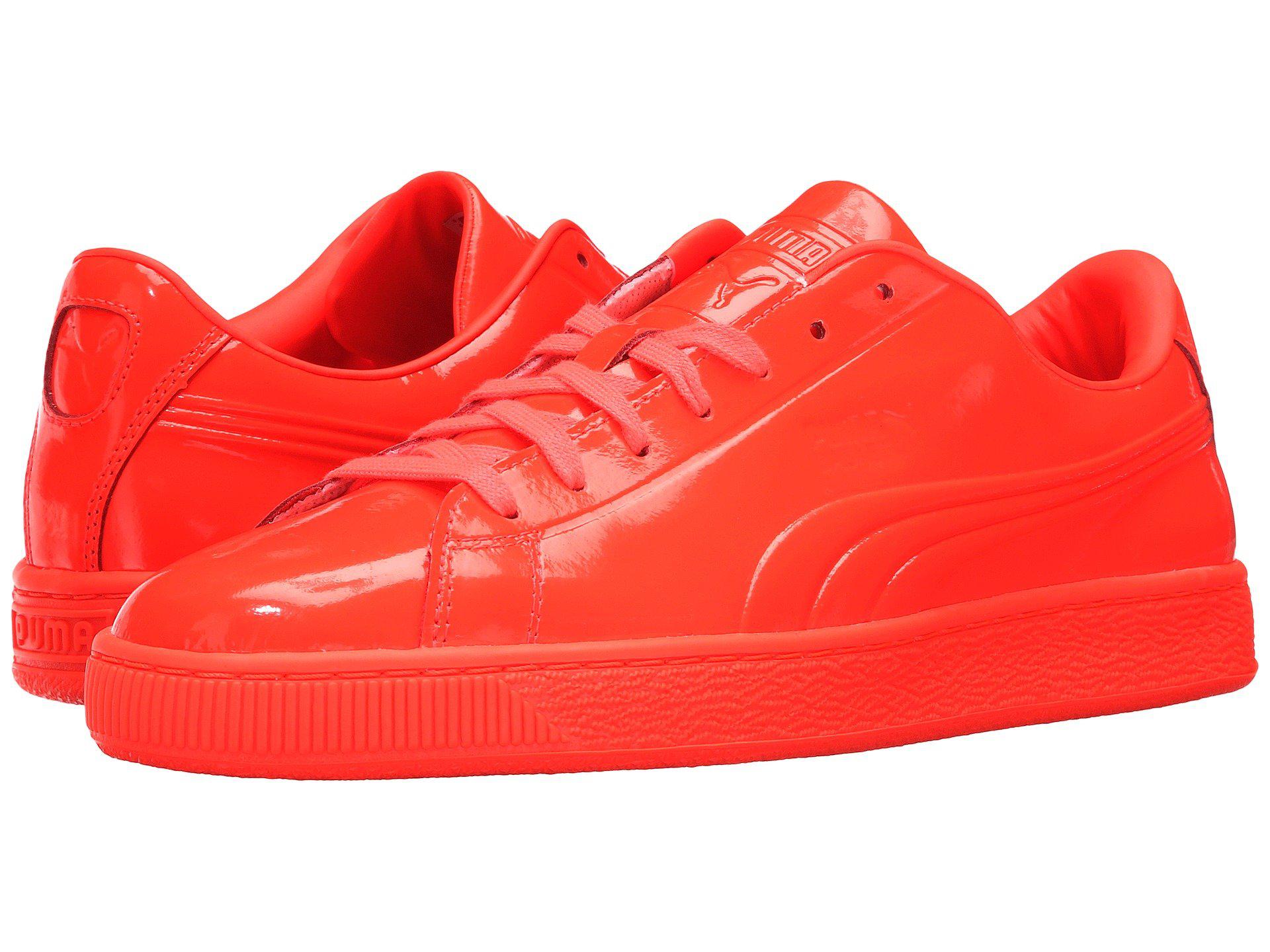 Lyst - PUMA Basket Classic Patent Emboss in Red for Men