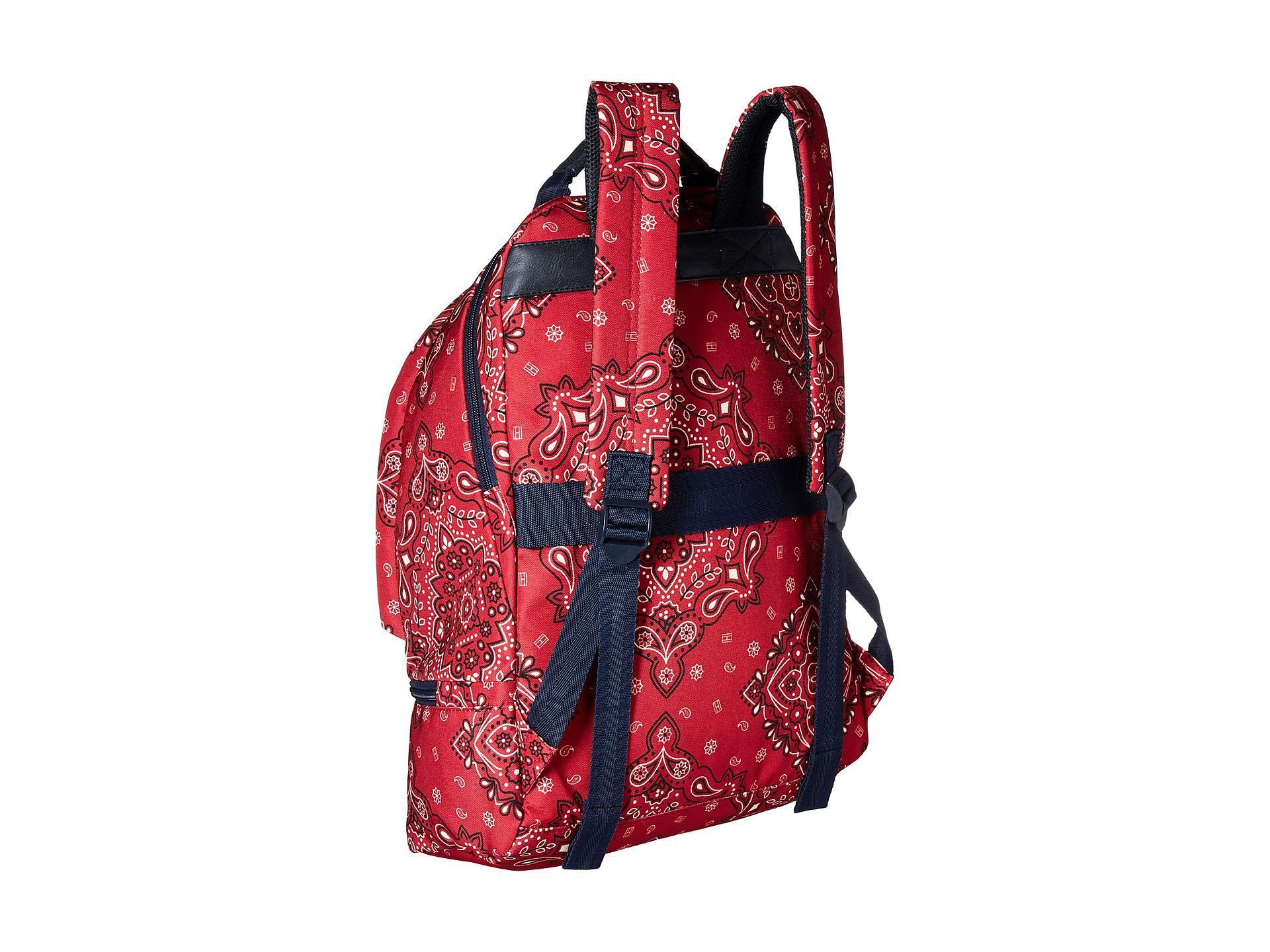 red bandana tommy hilfiger backpack