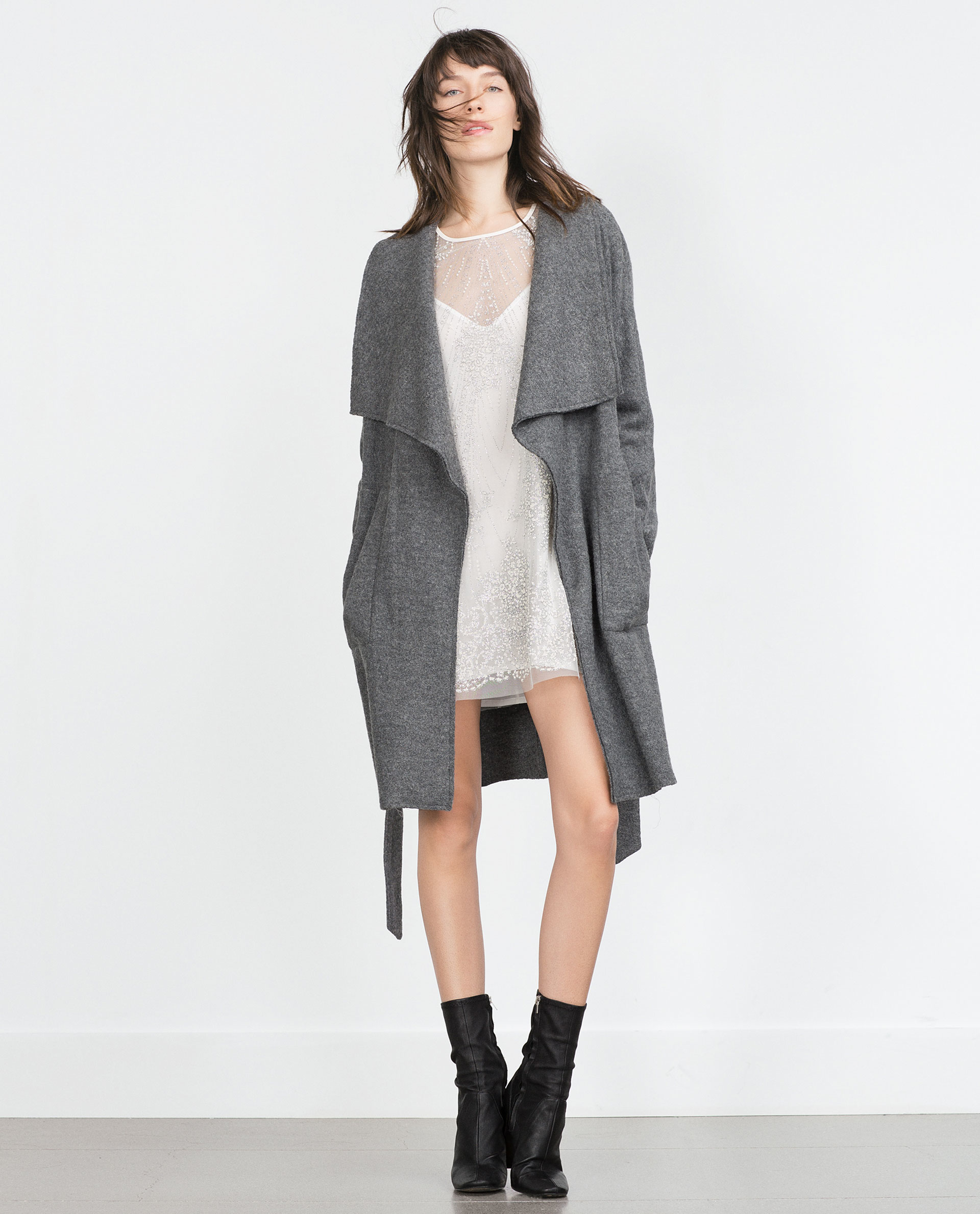 Zara Wool Coat in Gray Lyst