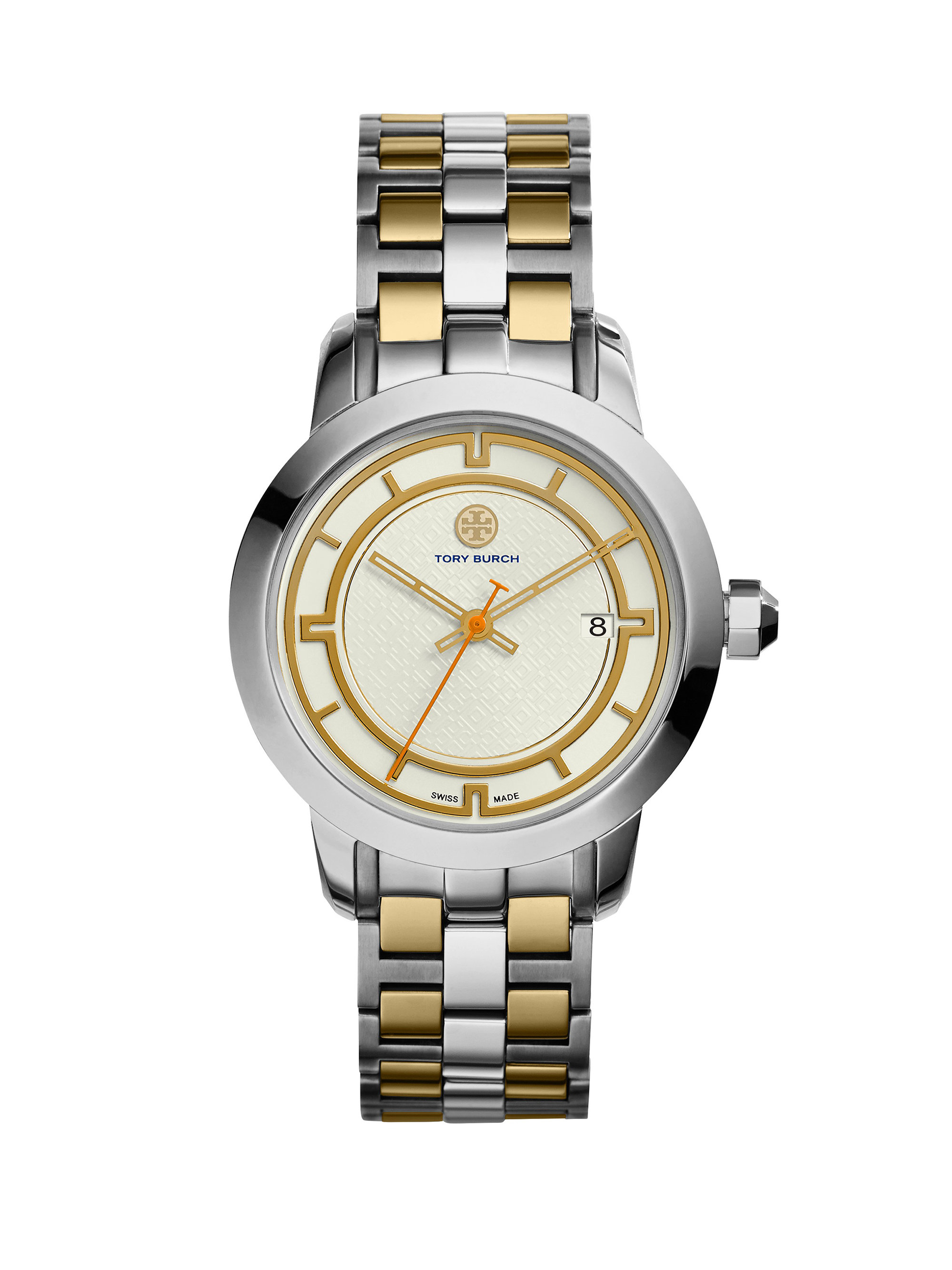 Tory Burch Tory Two Tone Stainless Steel Bracelet Watch 37mm In   Tory Burch Silver Goldtone Tory Two Tone Stainless Steel Bracelet Watch Silver Product 0 320433730 Normal 