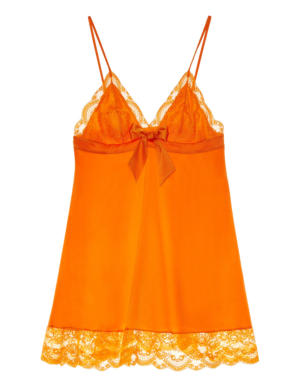 Myla Isabella Sienna Orange/Vibrant Orange Silk Babydoll | Nightwear in ...