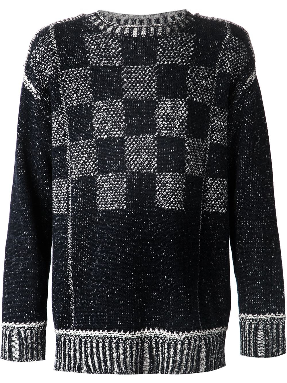 Junya Watanabe Comme Des Garçons Checked Pattern Sweater in Blue for ...