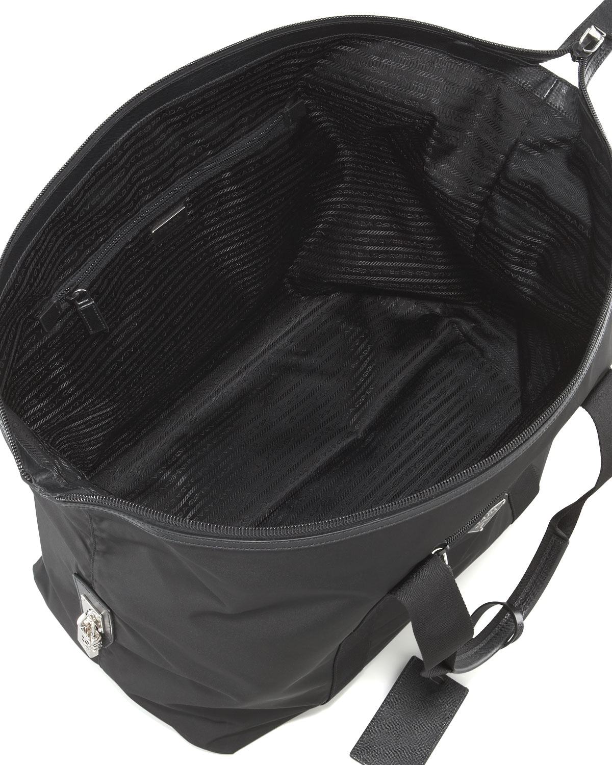 Prada Soft Duffel Bag in Black for Men | Lyst  