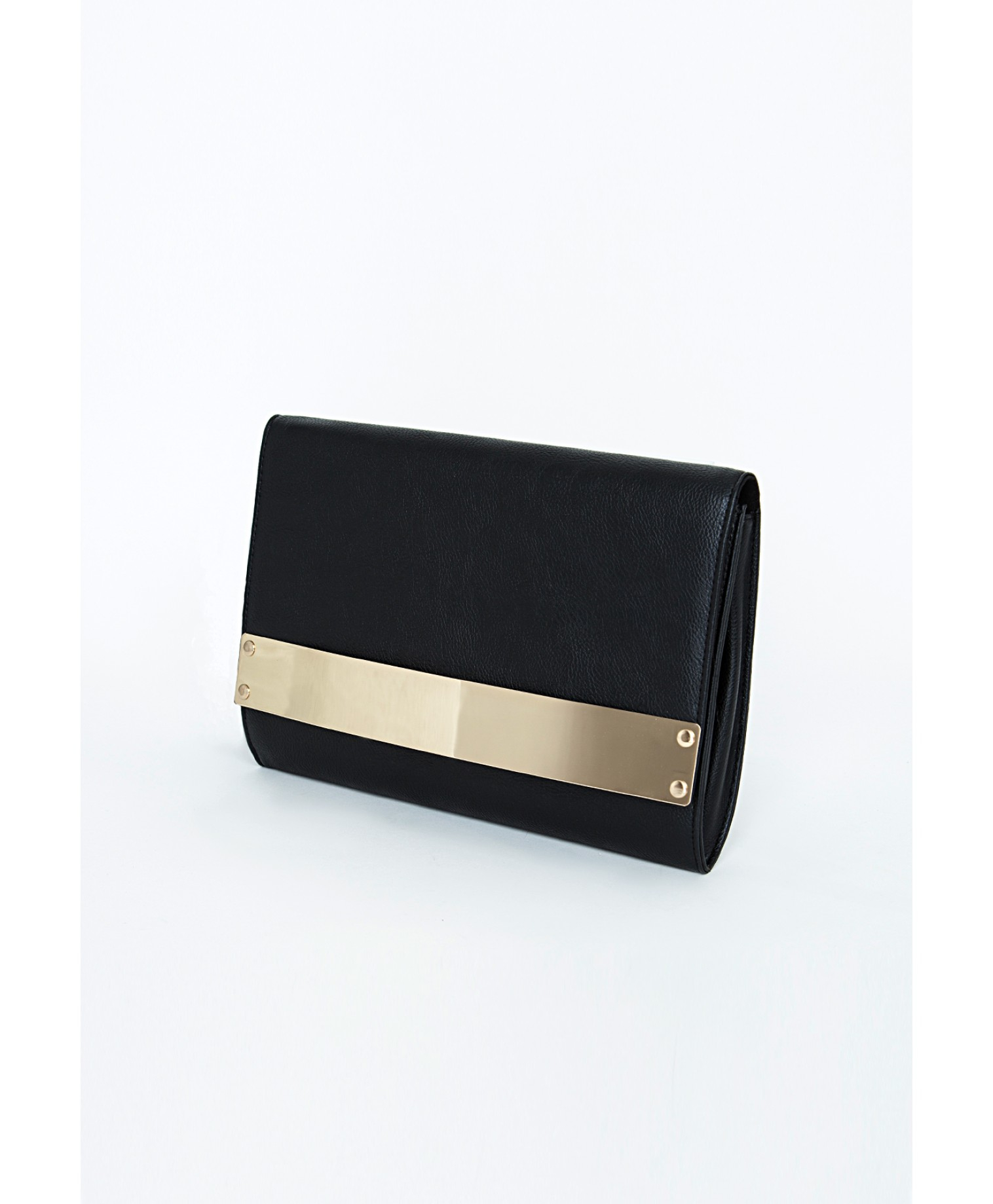 Lyst Missguided Gold Plated Clutch Bag Black In Metallic Gallery Women S Black Box Clutch Bags