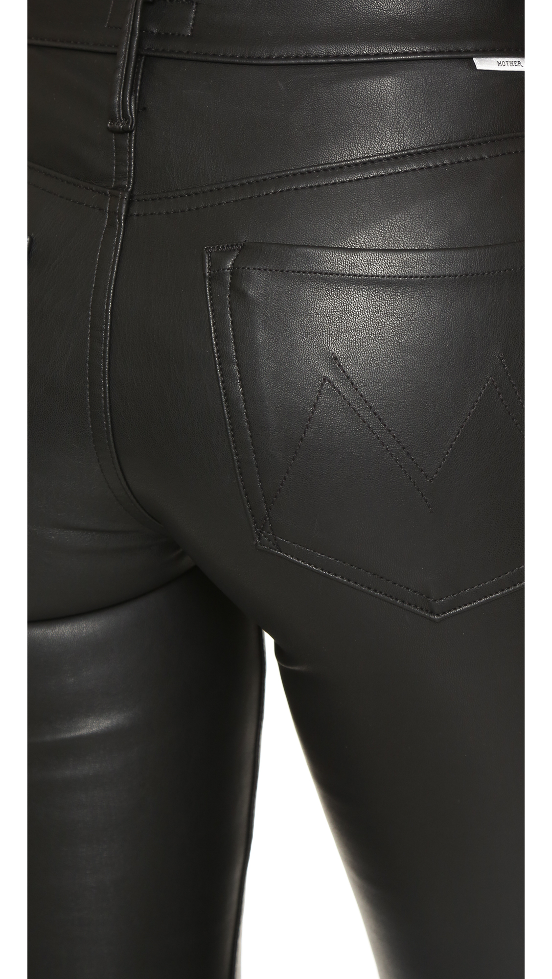 Lyst Mother The Muse Vegan Leather Pants In Black 6729