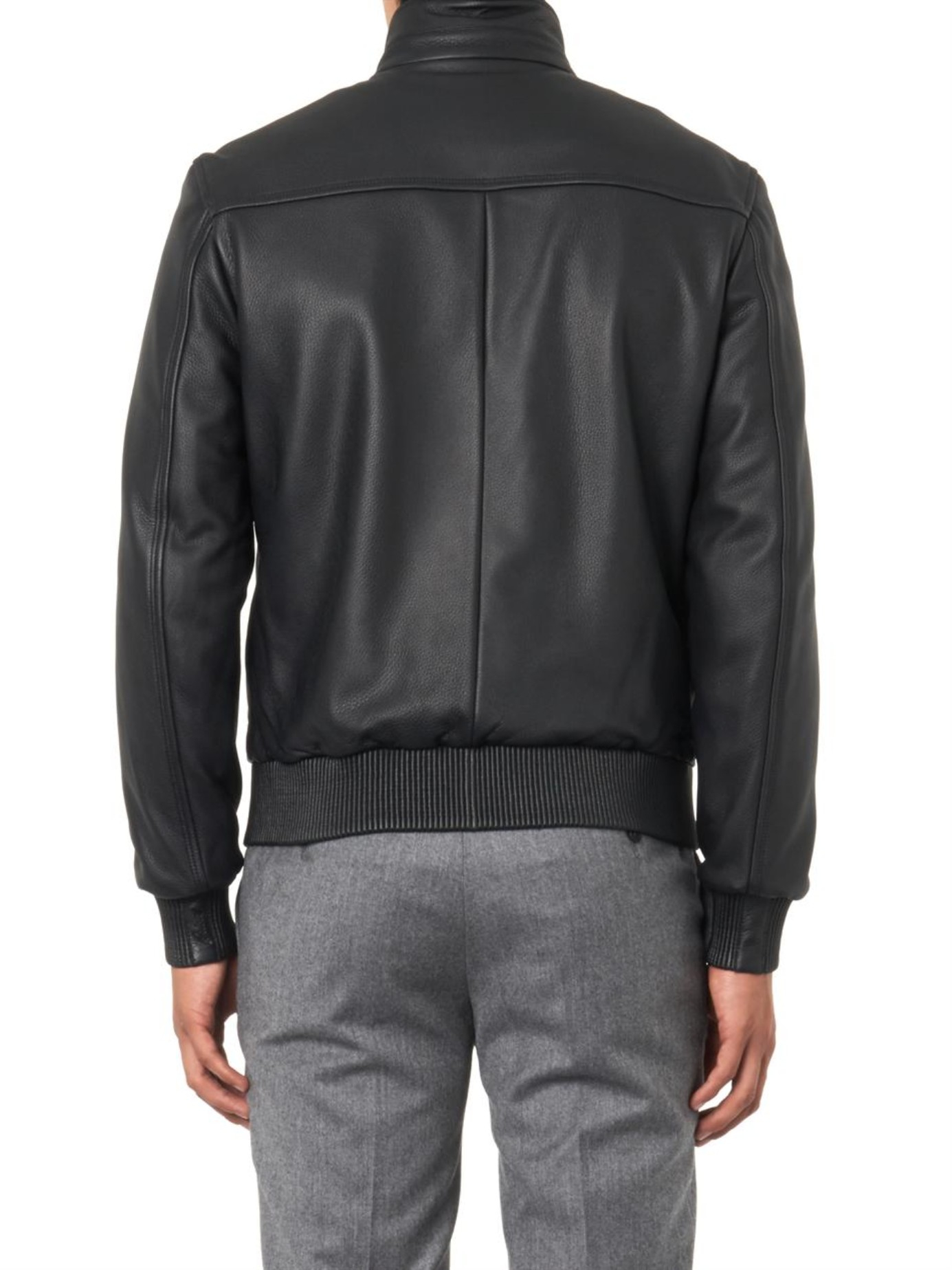 Lyst Brioni Reversible Leather Jacket In Black For Men