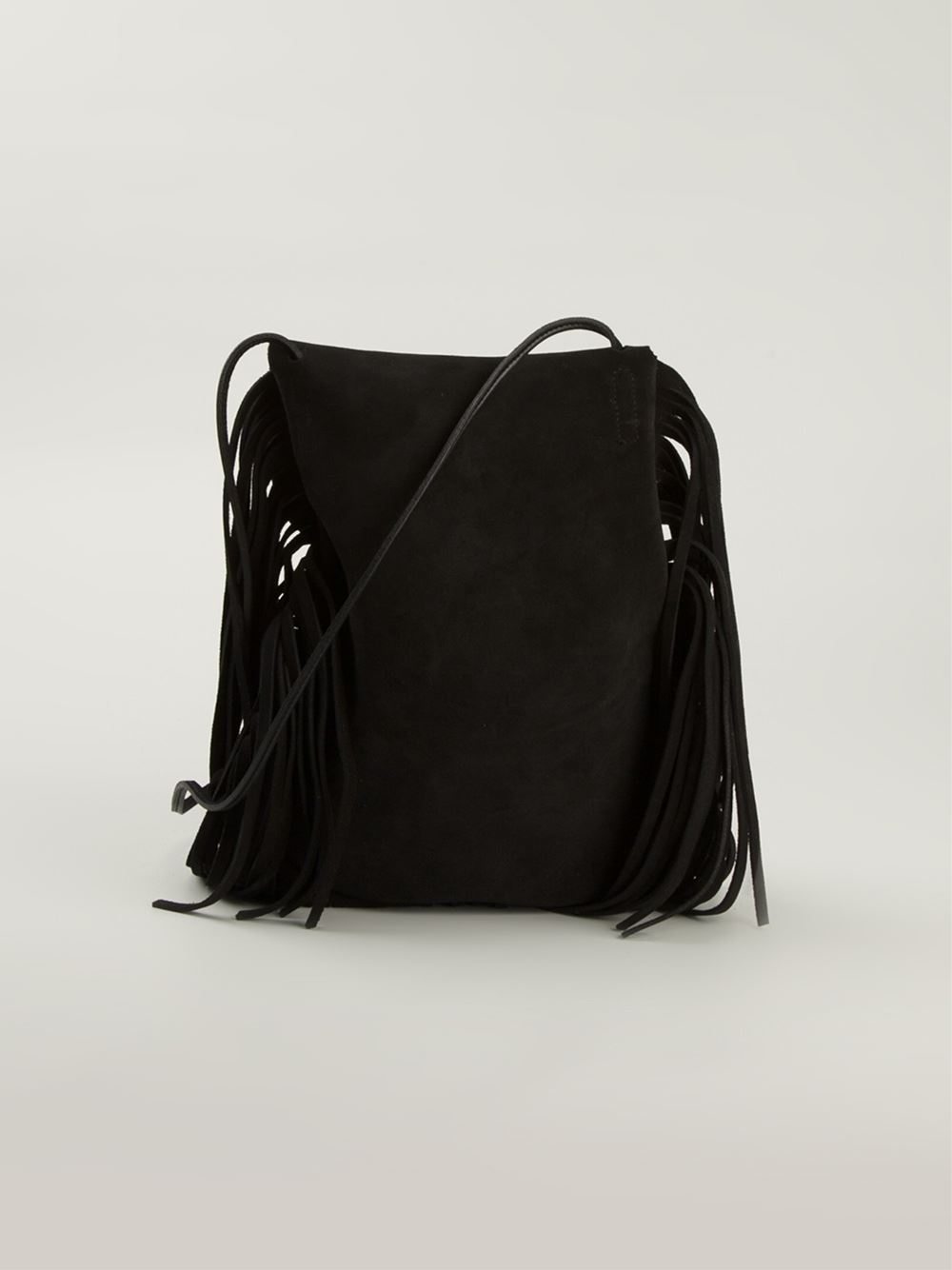 Saint laurent Anita Leather Shoulder Bag in Black | Lyst