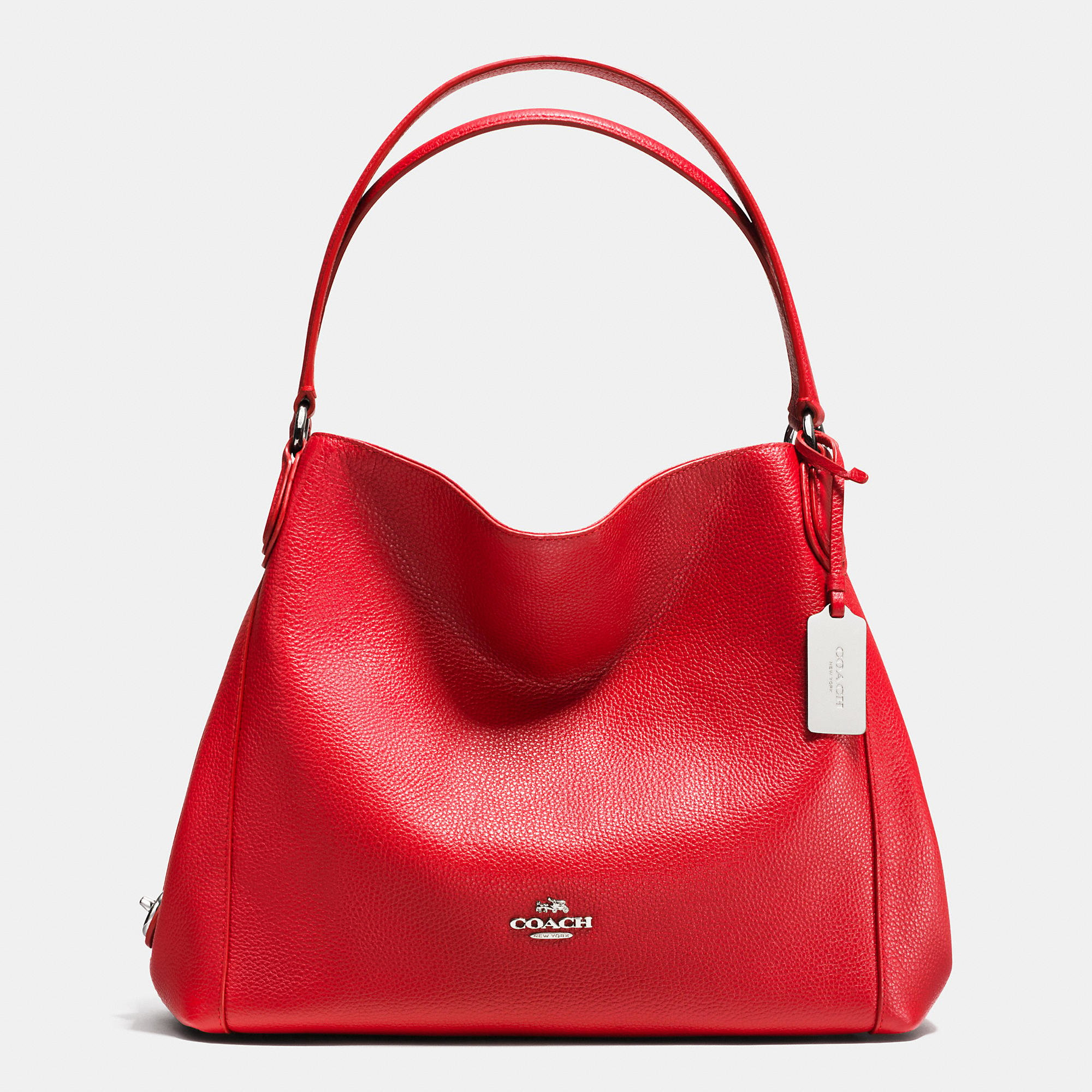 Coach Edie Shoulder Bag 31 In Refined Pebble Leather in Red | Lyst