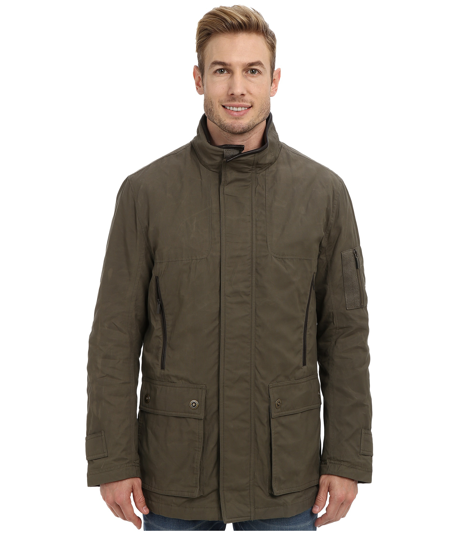 Rainforest Waxed Cotton Nylon Hipster Coat in Natural for Men | Lyst