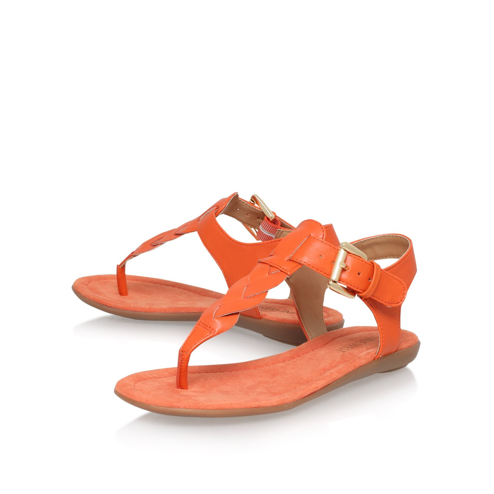 flat orange sandals uk