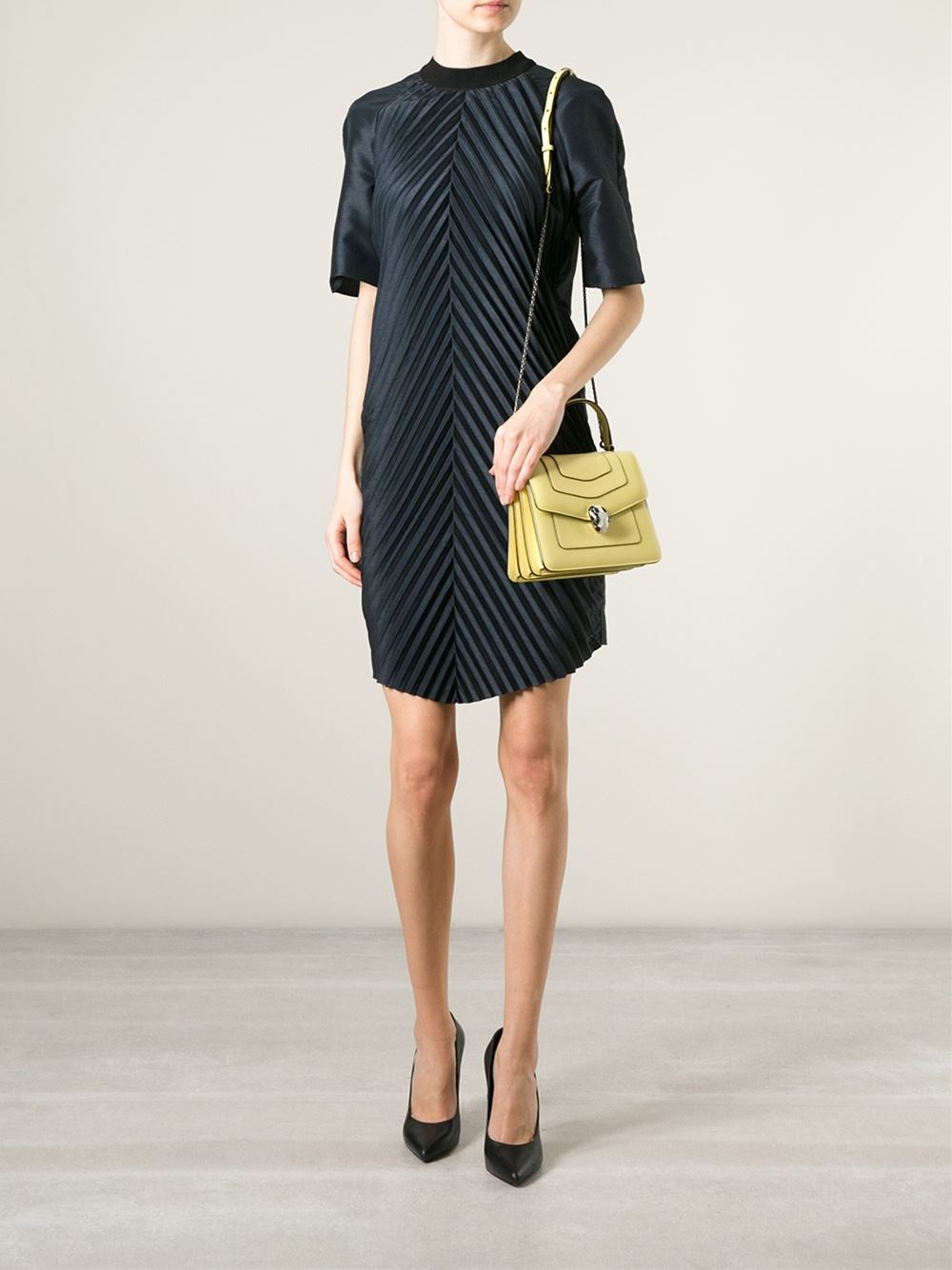 Lyst Bvlgari Serpenti Forever Calf Leather Shoulder Bag In Yellow Gallery