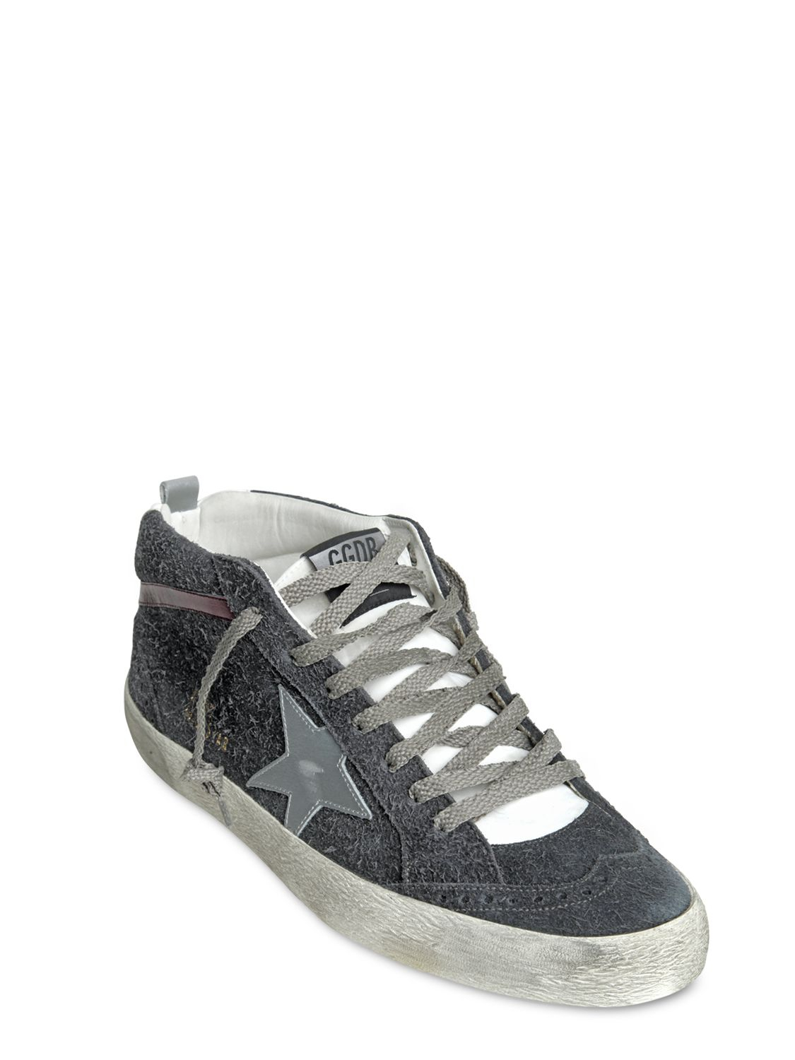 Lyst - Golden Goose Deluxe Brand Mid Star Suede Sneakers in Gray for Men